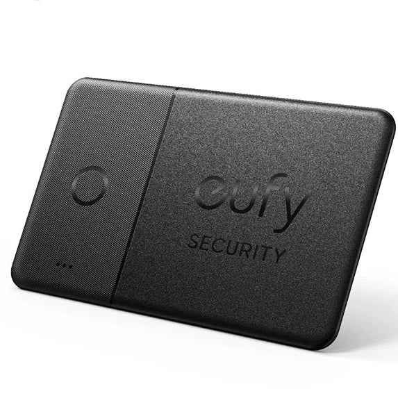 Tarjeta SmartTrack Eufy para localizar pertenencias, compatible con Apple y Android. Evita perder tu billetera con este smart tracker.